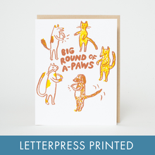 Load image into Gallery viewer, Egg Press Manufacturing - Punny Congrats Animals Letterpress Greeting Card by Egg Press: Paper tab