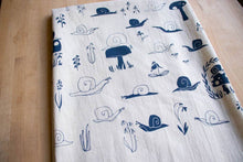 Load image into Gallery viewer, *NEW* Snails Towel, Handprinted Cotton Kitchen Towel