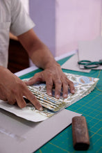 Load image into Gallery viewer, Hand Block Printed Gift Bags (Medium) - Blue Stone