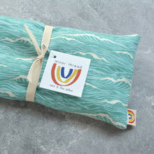 Load image into Gallery viewer, Weighted Eye Pillow in Aqua Waves Cotton