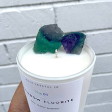 Load image into Gallery viewer, Rainbow Fluorite Candle · Crystal Infused · 8oz ·