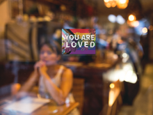 Load image into Gallery viewer, Transpainter - You Are Loved Sticker | LGBTQ Pride Gifts | Pride Flag Decal: Default