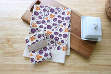 Load image into Gallery viewer, The High Fiber - *NEW* Autumn Floral Nasturtium Kitchen Towel, Handprinted