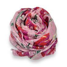 Load image into Gallery viewer, Pink Summer Poppy Flower Scarf