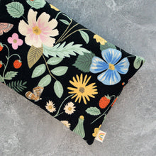 Load image into Gallery viewer, Oversized Eye Pillow in Strawberry Fields Black Botanical