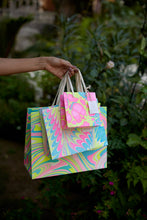 Load image into Gallery viewer, Hand Marbled Gift Bags (Small) - Neon