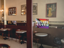 Load image into Gallery viewer, Transpainter - You Are Loved Sticker | LGBTQ Pride Gifts | Pride Flag Decal: Default