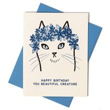 Load image into Gallery viewer, Happy Birthday You Beautiful Creature - Risograph Card