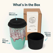 Load image into Gallery viewer, Nova Ceramics Travel Mugs - Nebula Ceramic Travel Mug – 16oz with Lid & Sleeve