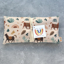 Load image into Gallery viewer, Weighted Eye Pillow in Greener Pastures Equestrian Horses