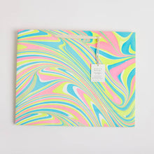 Load image into Gallery viewer, Paper Mirchi - Hand Marbled Gift Bags (Large) - Neon