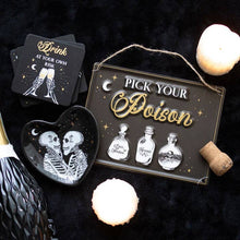 Load image into Gallery viewer, Skeleton Couple Heart Trinket Dish