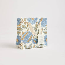 Load image into Gallery viewer, Hand Block Printed Gift Bags (Small) - Blue Stone