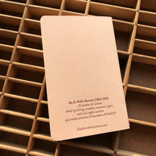 Load image into Gallery viewer, Blackbird Letterpress - Ida B. Wells notebook