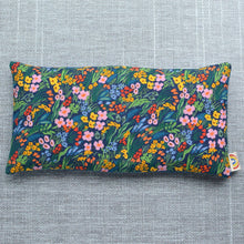 Load image into Gallery viewer, Weighted Eye Pillow in Spring Breeze Navy Cotton