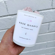 Load image into Gallery viewer, Rose Quartz Candle · Crystal Infused
