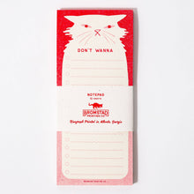 Load image into Gallery viewer, Bromstad Printing Co. - Don't Wanna - Risograph Notepad