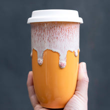 Load image into Gallery viewer, Nova Ceramics Travel Mugs - Grapefruit Ceramic Travel Mug – 16oz with Lid & Sleeve