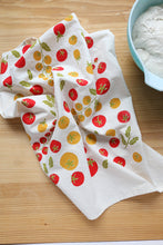 Load image into Gallery viewer, The High Fiber - *NEW Tomato Tea Towel, Handprinted in USA, Natural Cotton