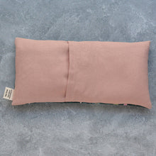 Load image into Gallery viewer, Weighted Eye Pillow in Peacock Garden Deep Teal Cotton