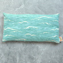 Load image into Gallery viewer, Weighted Eye Pillow in Aqua Waves Cotton