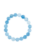 Load image into Gallery viewer, Blue Aquamarine Stone Beaded Stretch Bracelet B3434: 6MM