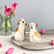 Load image into Gallery viewer, Handmade Ceramic Scruffy Dog Salt and Pepper Shakers