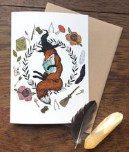 Load image into Gallery viewer, Marika Paz Illustration - Magic Student Fox Greeting Card