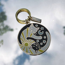 Load image into Gallery viewer, Yin Yang Cats Enamel Keychain