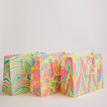 Load image into Gallery viewer, Paper Mirchi - Hand Marbled Gift Bags (Large) - Neon