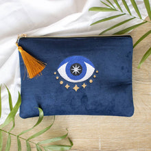Load image into Gallery viewer, All Seeing Eye Velvet Make Up Bag
