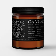 Load image into Gallery viewer, Zodiac Candles / Birthday Candles in Amber Glass I Candlefy