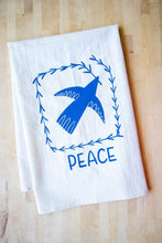 Load image into Gallery viewer, *NEW* Peace Towel, Handprinted Cotton Kitchen Towel