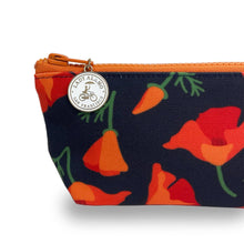 Load image into Gallery viewer, Skinny Zip: Poppy Charcoal: 9.5"W x 3.25"H x 2.5"D