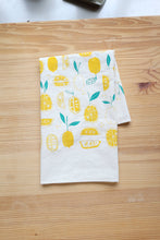 Load image into Gallery viewer, The High Fiber - *NEW Lemon Tea Towel, Handprinted in USA, Natural Cotton