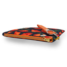 Load image into Gallery viewer, Miss Zip Wristlet: Poppy Charcoal