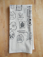 Load image into Gallery viewer, *NEW* Dog Kitchen Towel, Handprinted Cotton Kitchen Towel