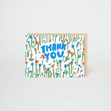 Load image into Gallery viewer, Egg Press Manufacturing - Thank You Meadow Letterpress Greeting Card by Egg Press: Paper tab