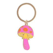 Load image into Gallery viewer, Funky Fungi Mushroom Keyring Keychain