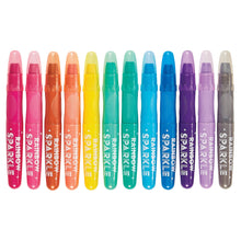 Load image into Gallery viewer, Rainbow Sparkle Metallic Watercolor Gel Crayons - Set of 12
