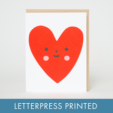 Load image into Gallery viewer, Egg Press Manufacturing - Heart Friend Love Letterpress Greeting Card by Suzy Ultman: Paper tab