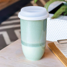 Load image into Gallery viewer, Nova Ceramics Travel Mugs - Emerald 16oz Ceramic Travel Mug – Forest-Inspired & Reusable