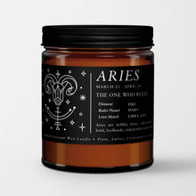 Load image into Gallery viewer, Zodiac Candles / Birthday Candles in Amber Glass I Candlefy