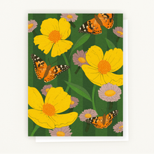 Load image into Gallery viewer, Lesley Goren - Everyday Card- Spring Wildflowers and Stripes: Single