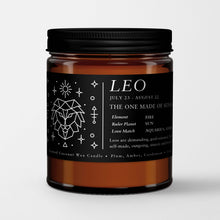 Load image into Gallery viewer, Zodiac Candles / Birthday Candles in Amber Glass I Candlefy