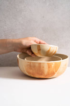 Load image into Gallery viewer, Caramel Stoneware Nesting Bowl Set