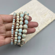 Load image into Gallery viewer, Snakeskin Jasper Stone Bracelet B1985: 4MM