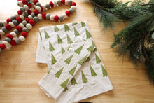 Load image into Gallery viewer, The High Fiber - Christmas Tree Tea Towel, Handprinted on Natural Cotton