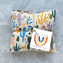 Load image into Gallery viewer, Desert Cacti Cotton Lavender Sachet Bundles