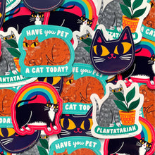 Load image into Gallery viewer, Black Cat Head Sticker